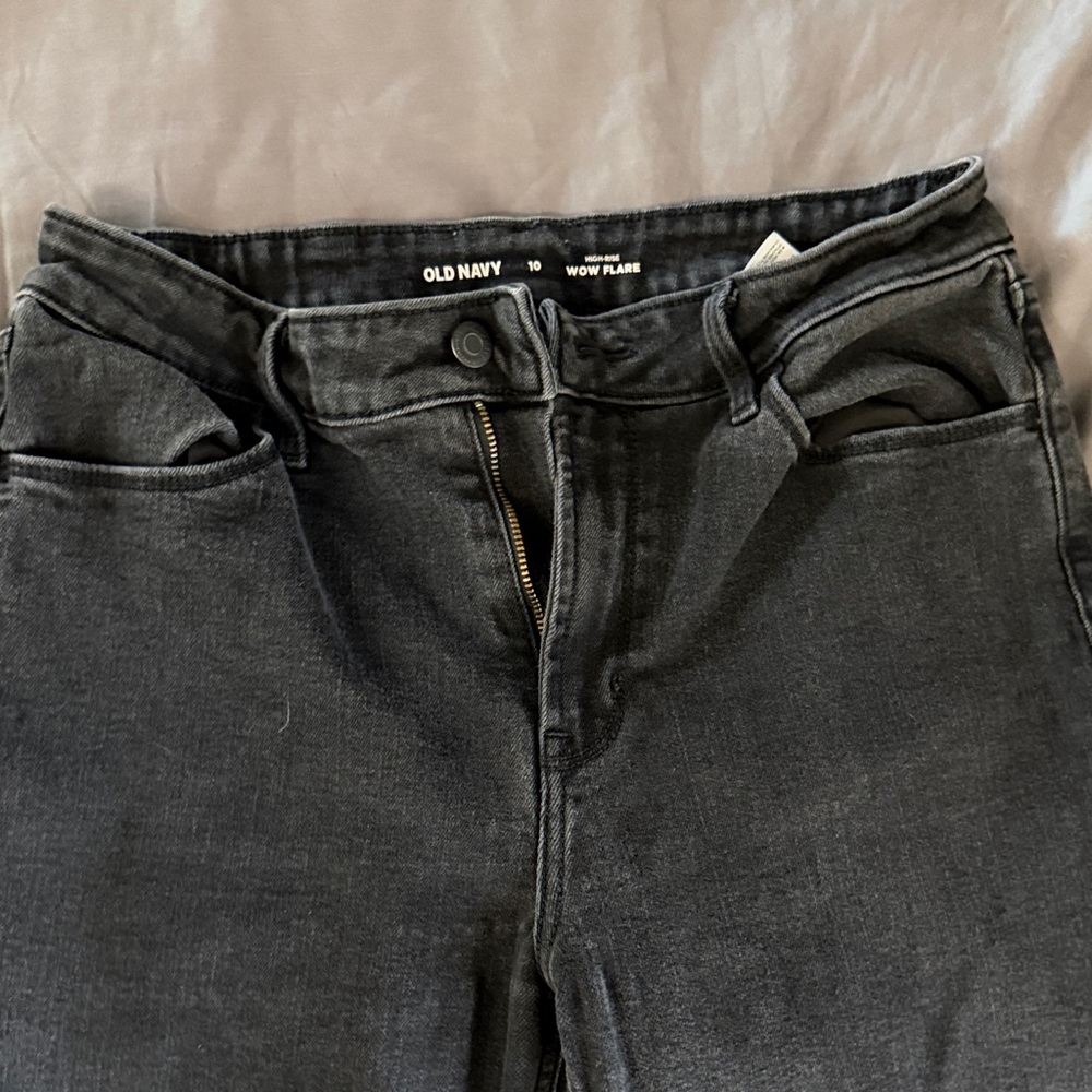 Old Navy Women's Black High Rise Flare Jeans